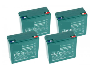 Комплект тяговых аккумуляторов Gelbert 6-DZF-20 (48V22.5A/H C2)  