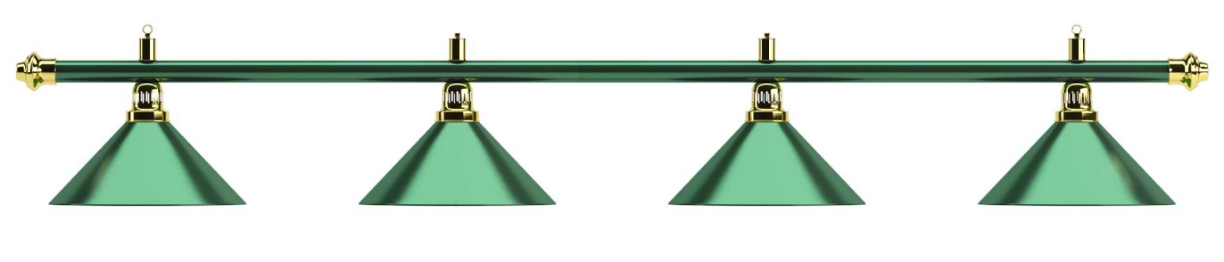 Лампа на четыре плафона "Allgreen" D35 (зелёная штанга, зелёный плафон D35см) Лампа на четыре плафона "Allgreen" D35 (зелёная штанга, зелёный плафон D35см)